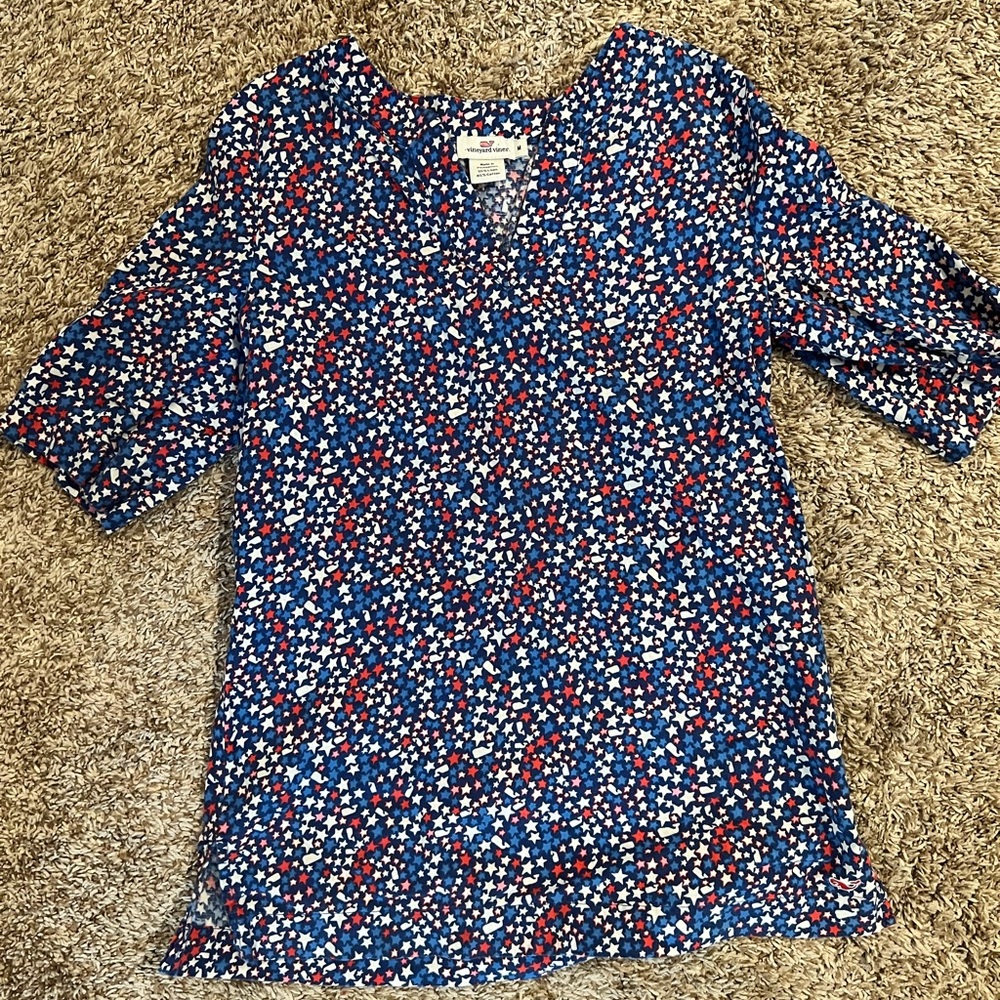 Vineyard Vines girls swim summer patriotic coverup medium youth